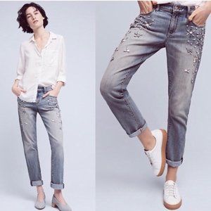 Anthropologie Pilcro Hyphen Embellished Jeans